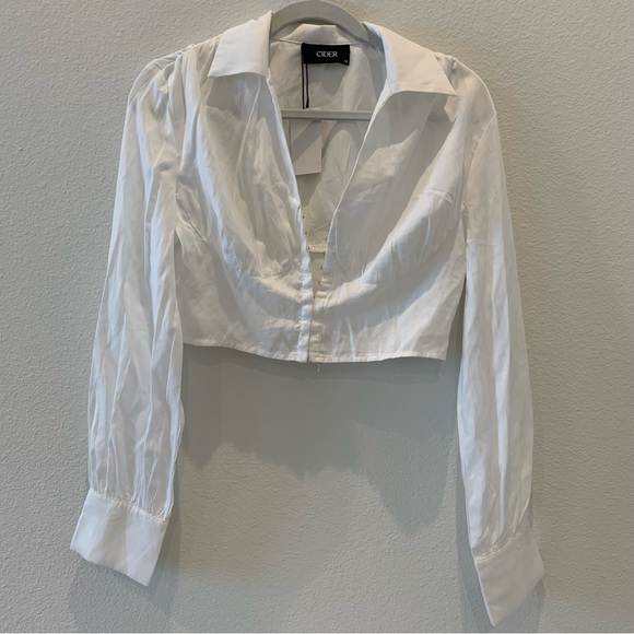 Cider White Long Sleeve Blouse - Picture 2 of 6